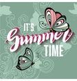 summer time background with colorful butterflies vector image