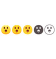 surprised emoji vector image vector image
