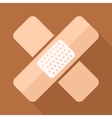 adhesive plaster icon in flat style vector image vector image