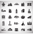 modern and old buildings set on white background vector image