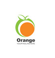 orange fruit icon logo vector image