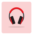 flat icon headphones vector image vector image
