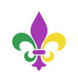mardi gras symbol fleur de lis logo vector image