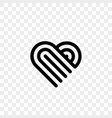 heart logo line art creative icon vector image vector image