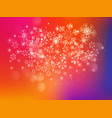 merry christmas background with snow and lights vector image