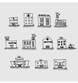 sketch hospital icon vector image