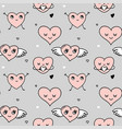 valentines day background and seamless pattern vector image