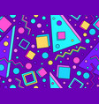 geometric seamless pattern with memphis elements vector image vector image