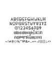 latin alphabet uppercase lowercase letters vector image vector image