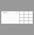 wall calendar template for 2021 year planner vector image