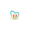 happy people dental logo vector image