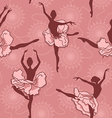 seamless pattern of ballet dancers vector image vector image
