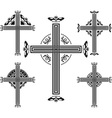 set of crosses vector image vector image