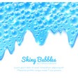 shining water background with bubbles vector image