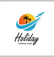 summer holidays design logo vector image vector image