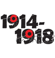 world war i commemorative symbol with dates and po vector image vector image