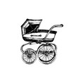baby carriage on white vector image