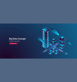 smart city isometric big data concept database vector image