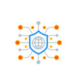cyber attack ddos icon vector image