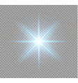 glow light effect star burst with sparkles vector image