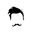 hipster detailed hair and beards set fashion vector image vector image