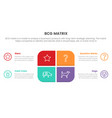 bcg growth share matrix infographic data template vector image
