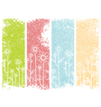 grunge flower design vector image vector image