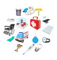 medical isometric 3d icons vector image