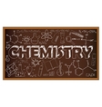 school board doodle with chemistry symbols vector image