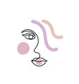 face of an abstract woman with colorful shapes vector image vector image