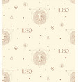 leo zodiac background seamless pattern astrology vector image