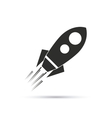 rocket design spaceship icon flat vector image