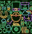 saint patrick day seamless pattern vector image