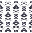 seamless pattern with skulls old pistols vector image