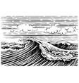 storm sea wave vector image