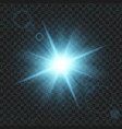 blue shine stars with glitters effect graphic vector image vector image
