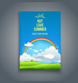 nature template with sky and raimbow vector image vector image