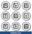 light diskette icons vector image vector image