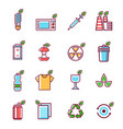 waste rubbish pollution ecology recycling set vector image