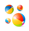 colorful beach balls vector image