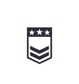 military rank badge vector image