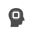 artificial intelligence silhouette icon vector image