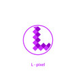 l logo design vector image vector image