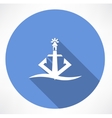 anchor lighthouse icon vector image