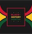 black history month design for banner vector image