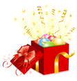 christmas gift vector image vector image