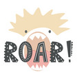 hand drawn a funny lion vector image