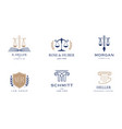 law finance attorney and business logo design vector image
