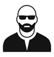 man with glasses avatar simple icon vector image