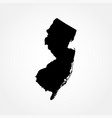 map of the us state of new jersey vector image vector image